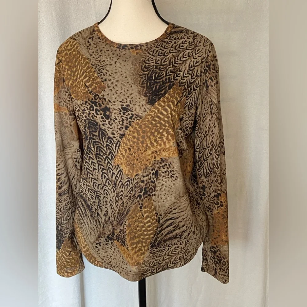 Leather Jacket with print and matching long sleeve shirt set size M - Picture 4 of 7